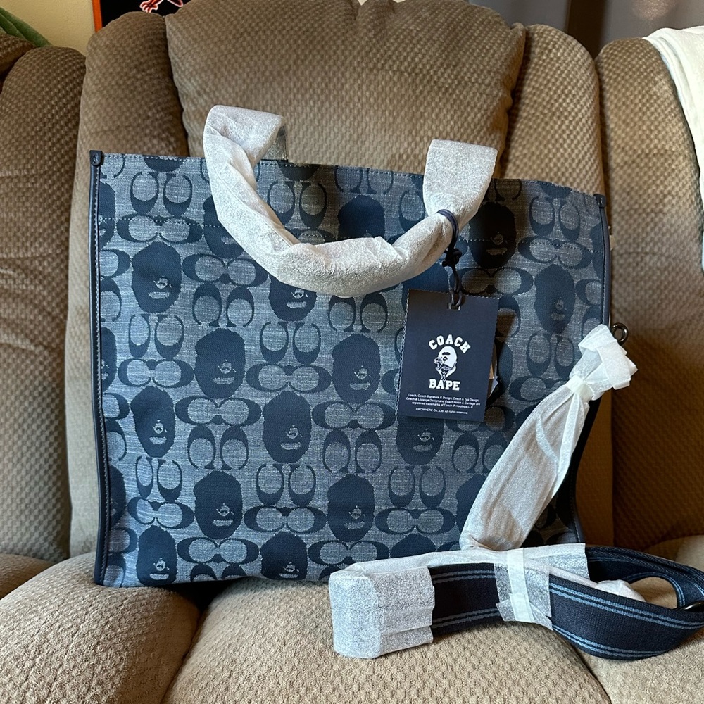 Coach Bape Signature Jacquard Bag.